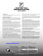 Preview for 36 page of YORKVILLE Synergy SA153 Service Manual