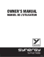 YORKVILLE synergy SA218S Owner'S Manual preview