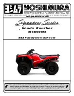 Yoshimura Honda Rancher 324200C550 Manual preview