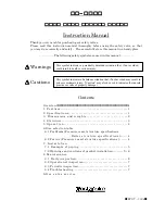 Preview for 1 page of Yoshitake AF-7 Instruction Manual