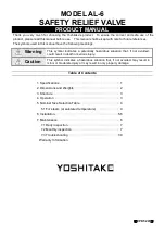 Yoshitake AL-6 Product Manual preview