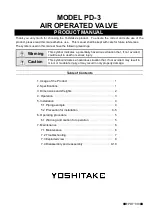 Yoshitake PD-3 Product Manual preview