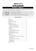 Yoshitake SY-9 Product Manual preview