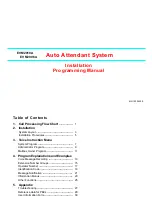 Yosin Auto-Attendant System Installation & Programming Manual preview