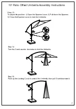 Предварительный просмотр 7 страницы YOTRIO 10' Patio Offset Umbrella Assembly Manual