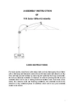 YOTRIO 11ft Solar Offset Umbrella Assembly Instruction Manual preview