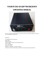 Предварительный просмотр 1 страницы YouKits DIG 40 QRP Operating Manual