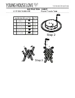 Предварительный просмотр 2 страницы YOUNG HOUSE LOVE 811F658-TAB/BASE Instruction Sheet