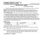 YOUNG HOUSE LOVE X-Front Accent Table 811B-811 Instruction Sheet preview