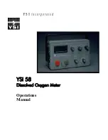 Preview for 1 page of YSI 58 Operation Manual