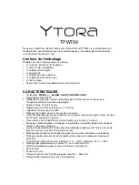 Preview for 12 page of YTORA TPW799 Operating Instructions Manual