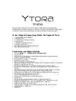 Preview for 24 page of YTORA TPW799 Operating Instructions Manual