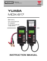 Yuasa MDX-617 Instruction Manual preview