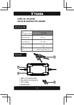 Предварительный просмотр 2 страницы Yuasa YUA1203000 Owner'S Manual