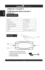 Preview for 2 page of Yuasa YUA3AMPCH Owner'S Manual