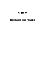 Предварительный просмотр 1 страницы Yuga CLM920 Hardware User'S Manual