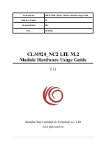 Preview for 1 page of YUGE CLM920 NC2 LTE M.2 Hardware Usage Manual