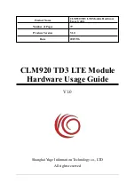 Предварительный просмотр 1 страницы YUGE CLM920 TD3 Usage Manual