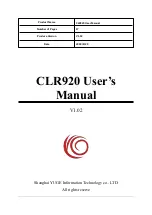 Предварительный просмотр 1 страницы YUGE CLR920 User Manual