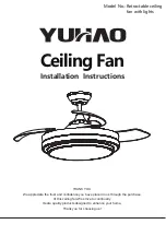 Preview for 1 page of YUHAO Retractable ceiling fan with lights Installation Instructions Manual