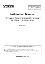 Предварительный просмотр 1 страницы YUKEN KOGYO AMN-G-10 Instruction Manual