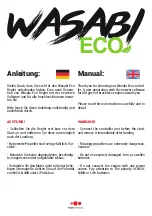 Предварительный просмотр 1 страницы YUKI MODEL WASABI ECO Manual