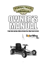 Preview for 1 page of Yukon Trail solar wing 350 Owner'S Manual