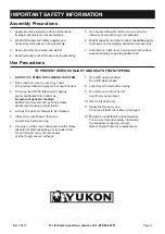 Предварительный просмотр 3 страницы Yukon 56812 Owner'S Manual & Safety Instructions