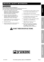 Preview for 3 page of Yukon 58832 Owner'S Manual & Safety Instructions