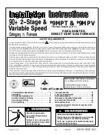 Preview for 1 page of Yumpu 9MPT050F12A Installation Instructions Manual