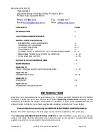 Preview for 2 page of Yunca Gas 930 Nstallation Operation, Maintenance Manual