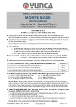 Yunca Gas MONTE BASE Clean Air Sub 1.0 Installation Instructions предпросмотр