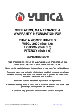 Yunca Gas WEGJ 2000 Operations, Maintenance & Warranty Information preview