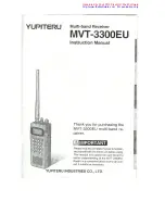 Предварительный просмотр 1 страницы Yupiteru MVT-3300EU Instruction Manual