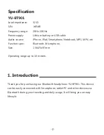 Preview for 3 page of Yuxinxin Electronics YU-BT901 User Manual