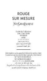 Yves Saint Laurent ROUGE SUR MESURE User & Care Manual preview