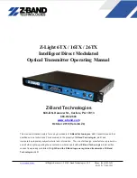 Предварительный просмотр 1 страницы Z-Band Z-Light 16TX Operating Manual