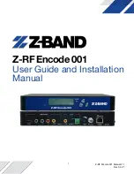 Z-Band Z-RF Encode 001 User Manual And Installation Manual предпросмотр