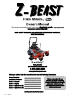 Z-BEAST 54ZB Owner'S Manual preview