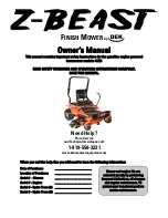 Preview for 1 page of Z-BEAST FINISH MOWER 48ZB Owner'S Manual