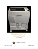 Z Corporation ZPRINTER 310 PLUS Hardware Manual preview