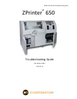 Z Corporation ZPrinter 650 Troubleshooting Manual предпросмотр