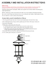 Z-Lite 552PHBR-BK-LED Assembly And Installation Instructions preview