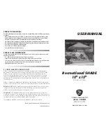 Z-Shade Company Recreational SHADE 10x10 User Manual preview