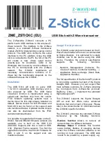 Z-Wave.Me Z-StickC Manual preview