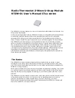 Z-Wave RTZW-01 User Manual preview