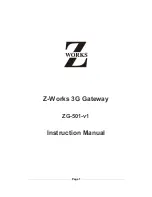 Z-Works ZG-501-v1 Instruction Manual предпросмотр