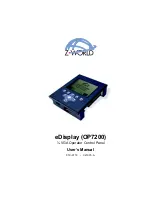 Z-World eDisplay OP7200 User Manual предпросмотр