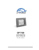 Z-World OP7100 User Manual preview