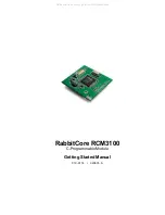 Z-World RabbitCore RCM3100 Getting Started Manual предпросмотр